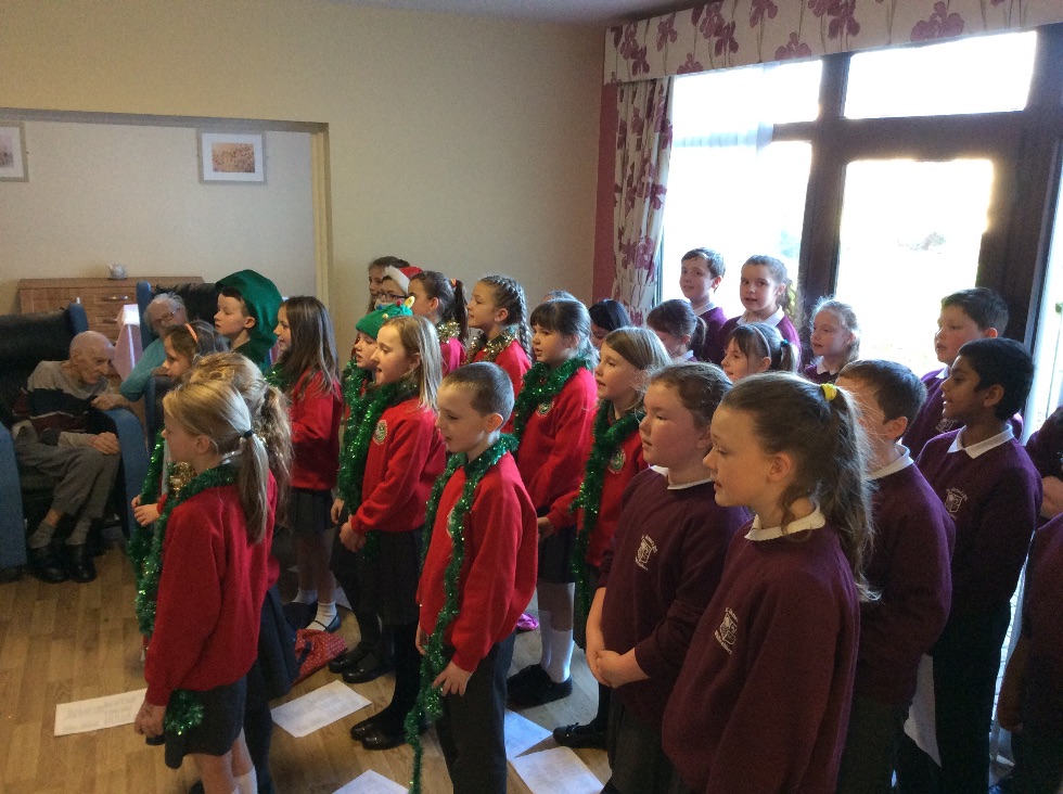 Children bring Christmas Cheer to our Local Nursing Home